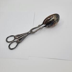 Vintage Gorham Heritage Silverplate Tongs Salad Fruits Server Made in Italy